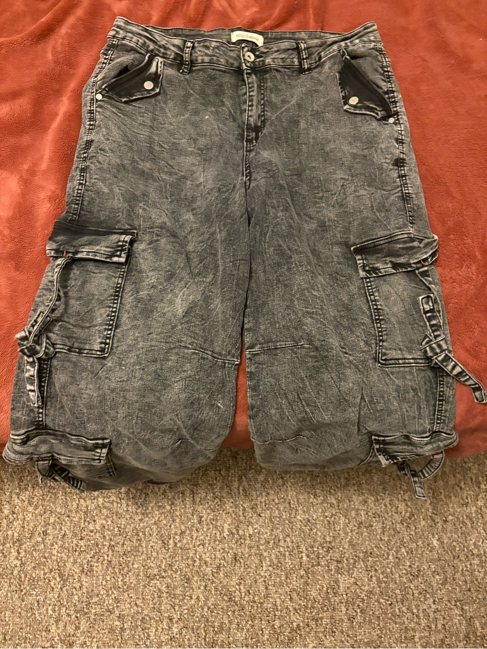 RedBottoms Black Denim Waistband Detail